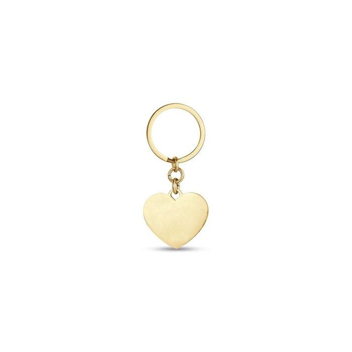 Gancio Cuore Portachiavi in metallo gold plated 35x24mm