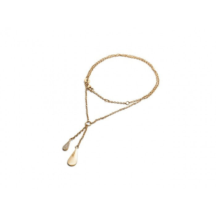 Collana gold water pendente goccia strass