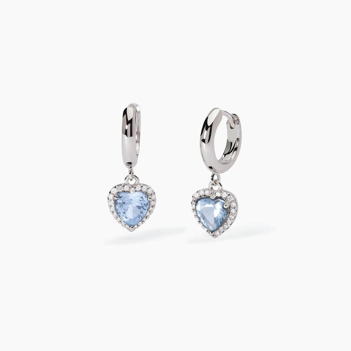 Orecchini in argento con acquamarina sintetica Love Affair