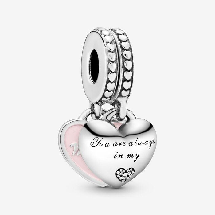 Charm Pendente Cuori Mamma & Figlia