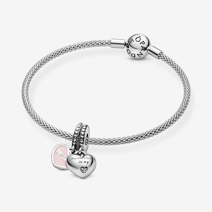 Charm Pendente Cuori Mamma & Figlia