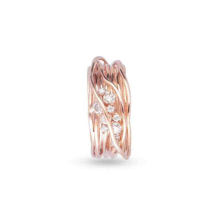 Filodellavita Ten 10 fili in Oro Rosa 18kt e Diamanti Bianchi