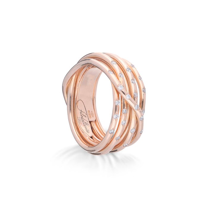 Filodellavita Leda 7 fili in Oro Rosa 18kt e Diamanti Bianchi