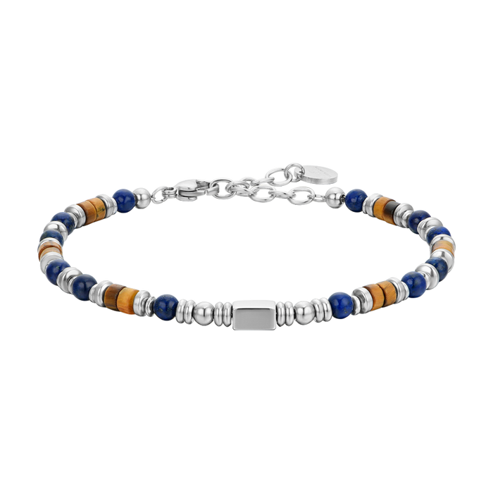 BRACCIALE UOMO IN ACCIAIO CON PIETRA LAPIS