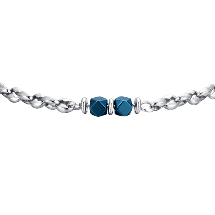 BRACCIALE UOMO IN ACCIAIO EMATITE BLU