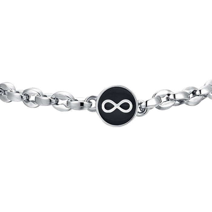 BRACCIALE UOMO IN ACCIAIO CON INFINITO