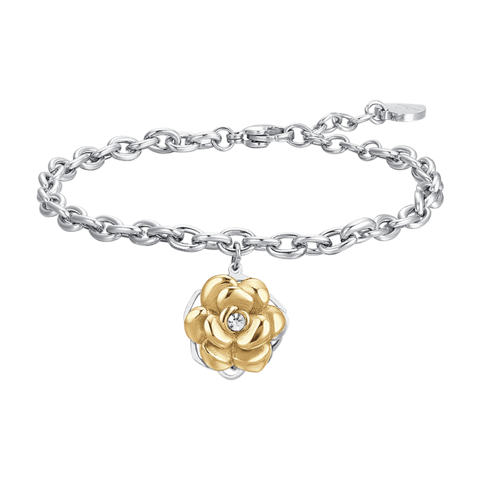 BRACCIALE DONNA IN ACCIAIO IP GOLD ROSA GIREVOLE