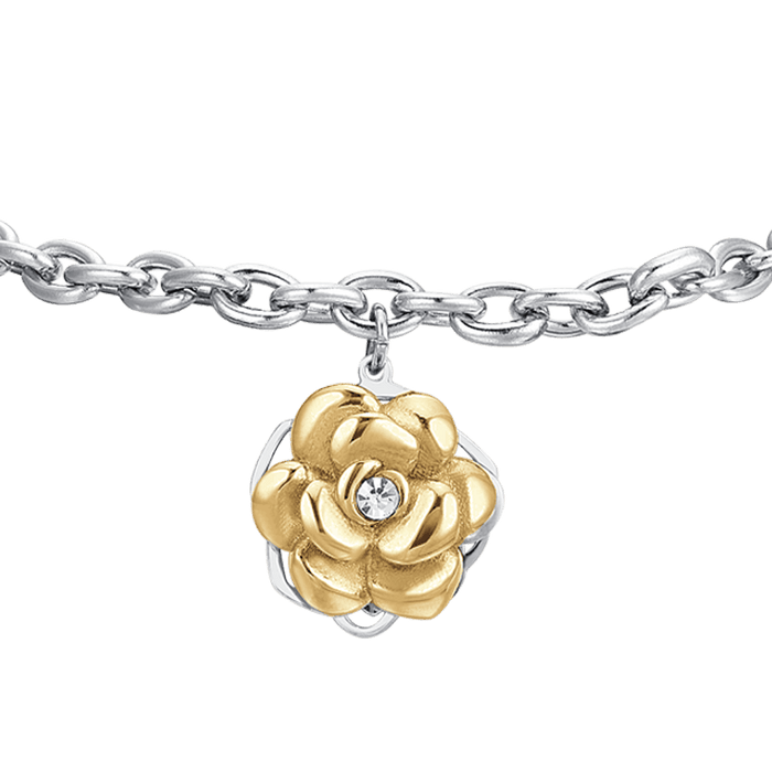 BRACCIALE DONNA IN ACCIAIO IP GOLD ROSA GIREVOLE