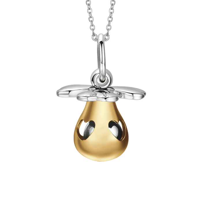 COLLANA CHIAMA ANGELI IN ACCIAIO CIUCCIOTTO IN METALLO IP GOLD