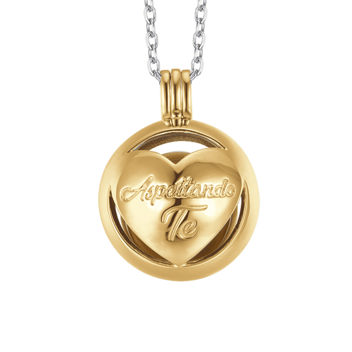 COLLANA CHIAMA ANGELI IN ACCIAIO IP GOLD CON CUORE