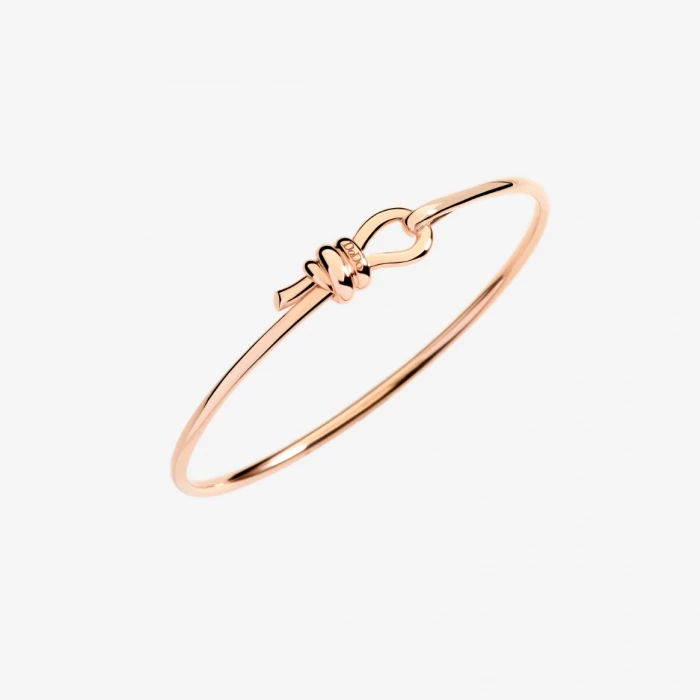 BRACCIALE BANGLE NODO ORO ROSA