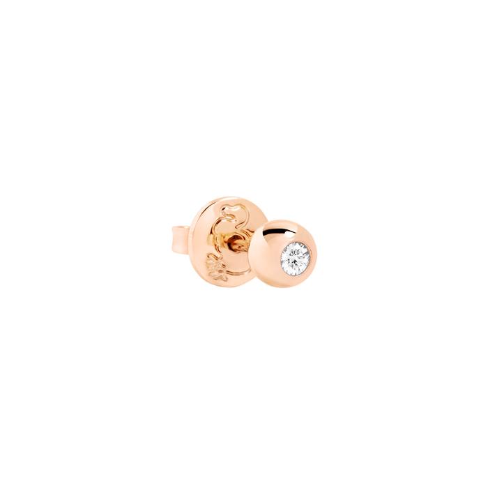 ORECCHINO STUD BOLLICINE ORO ROSA & DIAMANTE