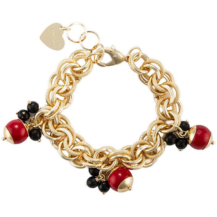 Bracciale Simil Corallo e Onice