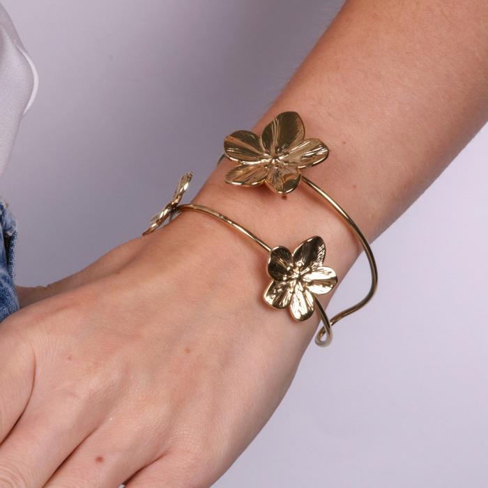 Bracciale in Acciaio rigido con fiori