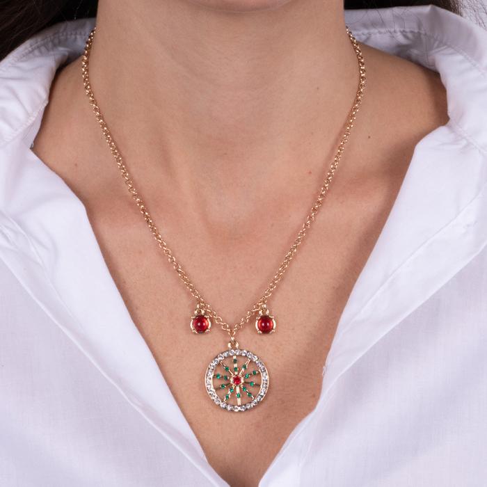 Collana in Metallo con ruota siciliana