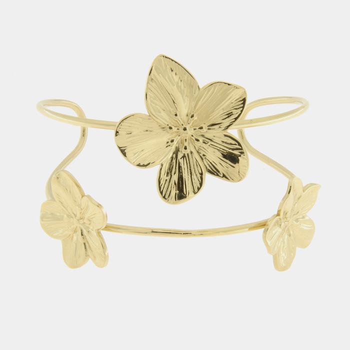 Bracciale in Acciaio rigido con fiori