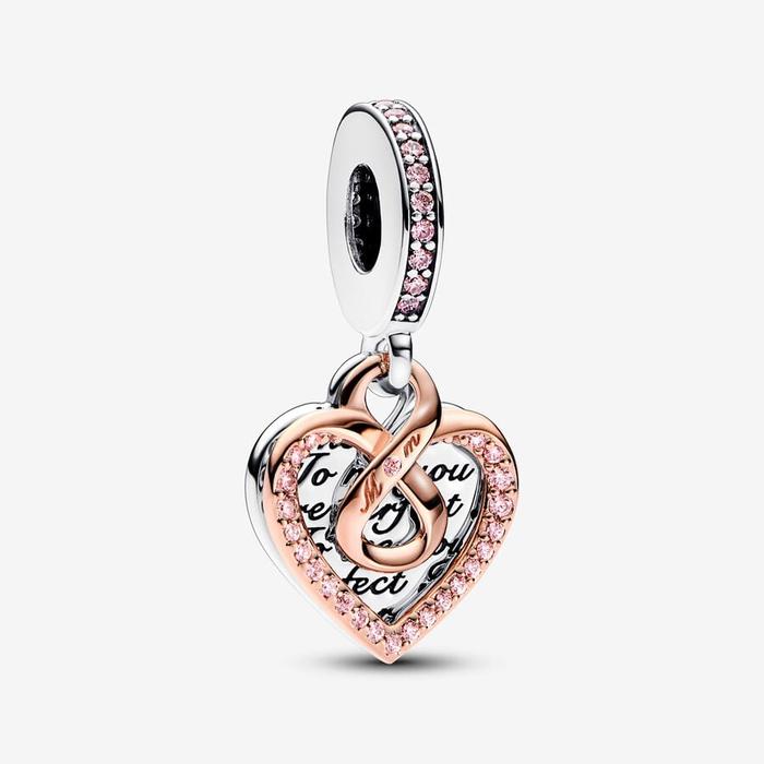 Charm Pendente Cuore Infinito Mamma Sei Perfetta