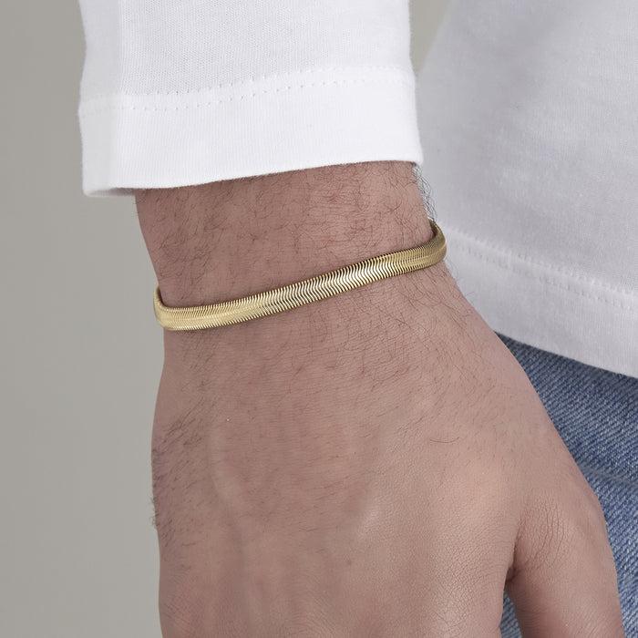 BRACCIALE UOMO IN ACCIAIO CON MAGLIA SOTTILE