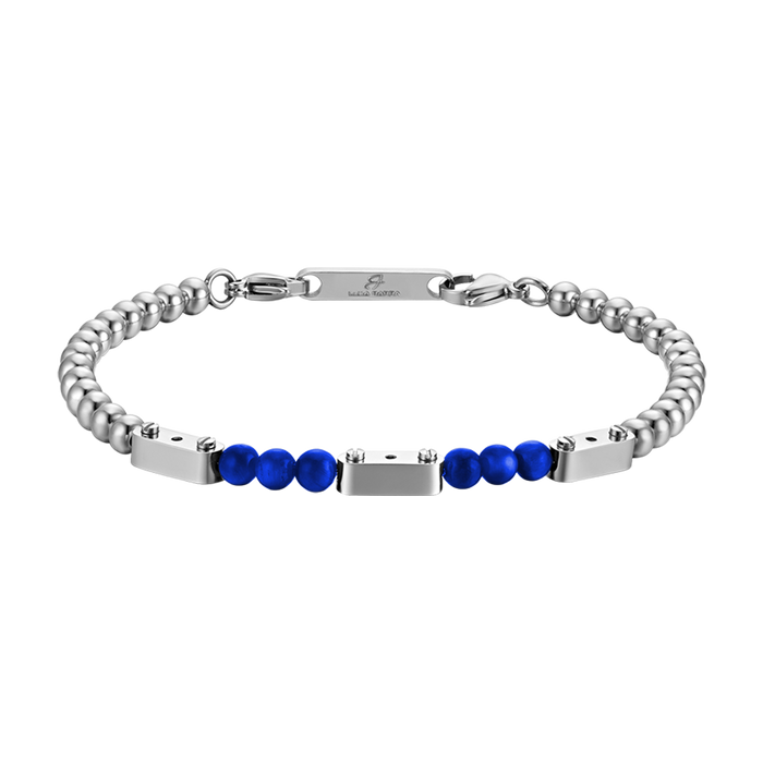 BRACCIALE UOMO IN ACCIAIO CON PIETRE LAPIS