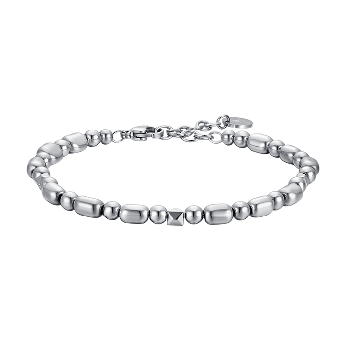 BRACCIALE UOMO IN ACCIAIO CON EMATITE SILVER