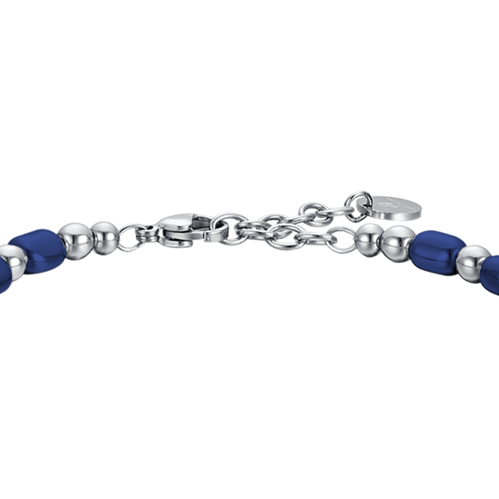 BRACCIALE UOMO IN ACCIAIO CON EMATITE BLU