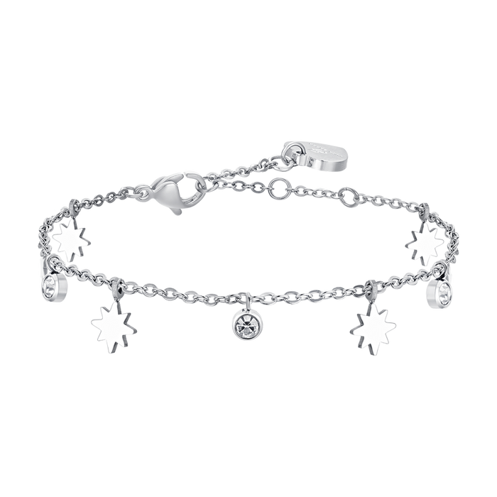 BRACCIALE DONNA IN ACCIAIO STELLA DI SISSI E CRISTALLI