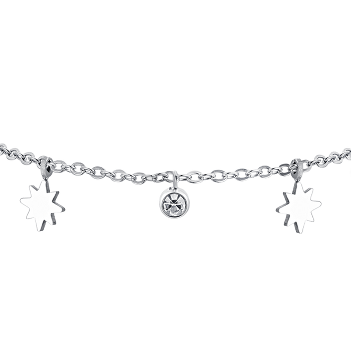 BRACCIALE DONNA IN ACCIAIO STELLA DI SISSI E CRISTALLI