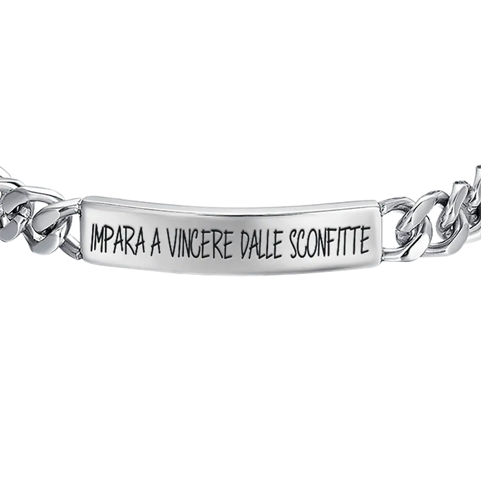 BRACCIALE UOMO IN ACCIAIO IMPARA A VINCERE DALLE SCONFITTE