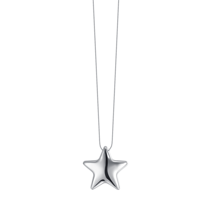 COLLANA DONNA IN ACCIAIO CON STELLA PIENA