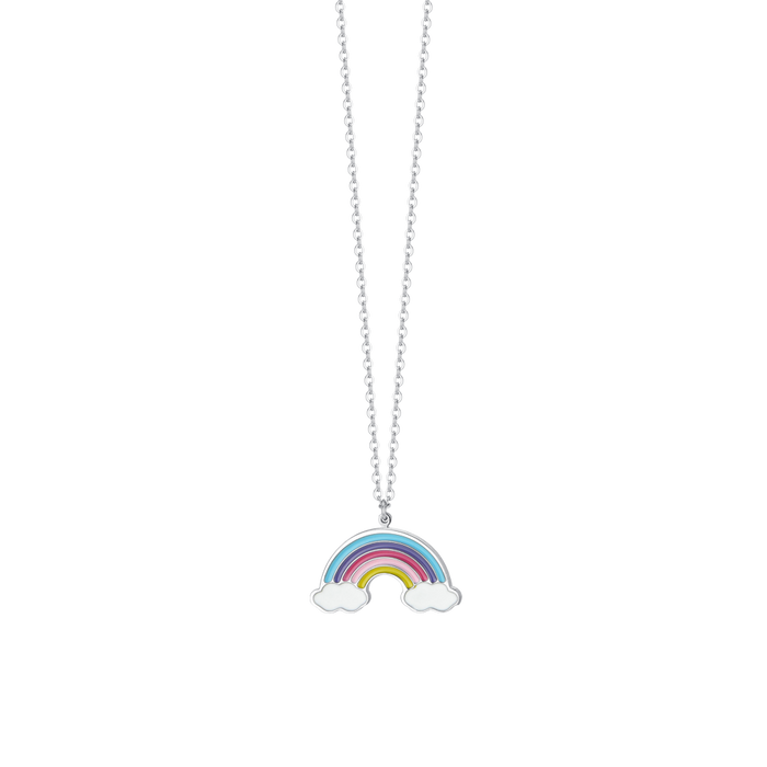 COLLANA BAMBINA IN ACCIAIO CON ARCOBALENO