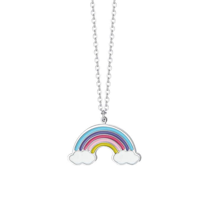 COLLANA BAMBINA IN ACCIAIO CON ARCOBALENO