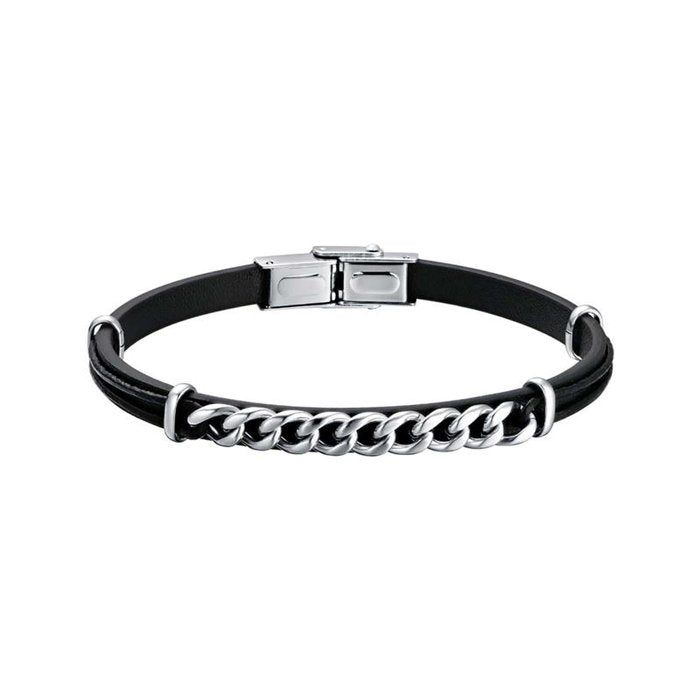 Bracciale in similpelle nera