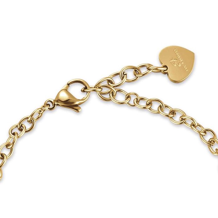 Bracciale in acciaio ip gold con cristalli